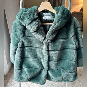 Apparis size 10 faux fur Goldie hooded jacket